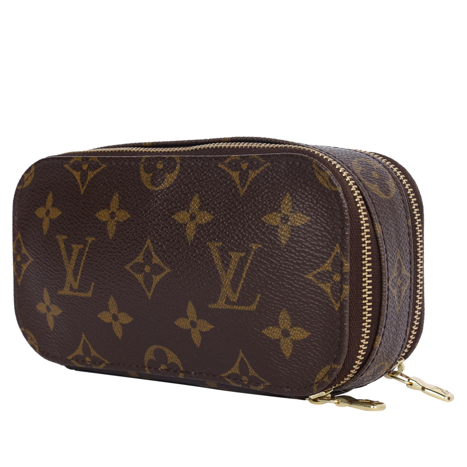 Louis Vuitton Brown Monogram Canvas Trousse Cosmetic Bag For Sale 3
