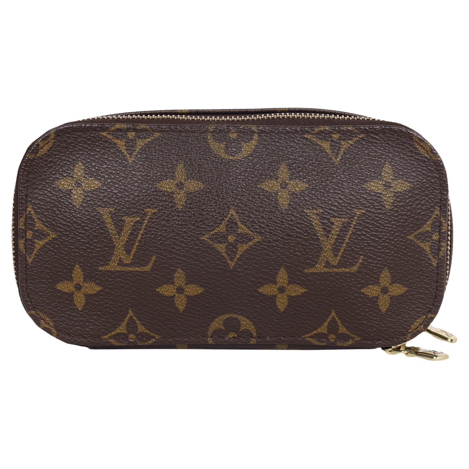 Louis Vuitton Brown Monogram Canvas Trousse Cosmetic Bag For Sale