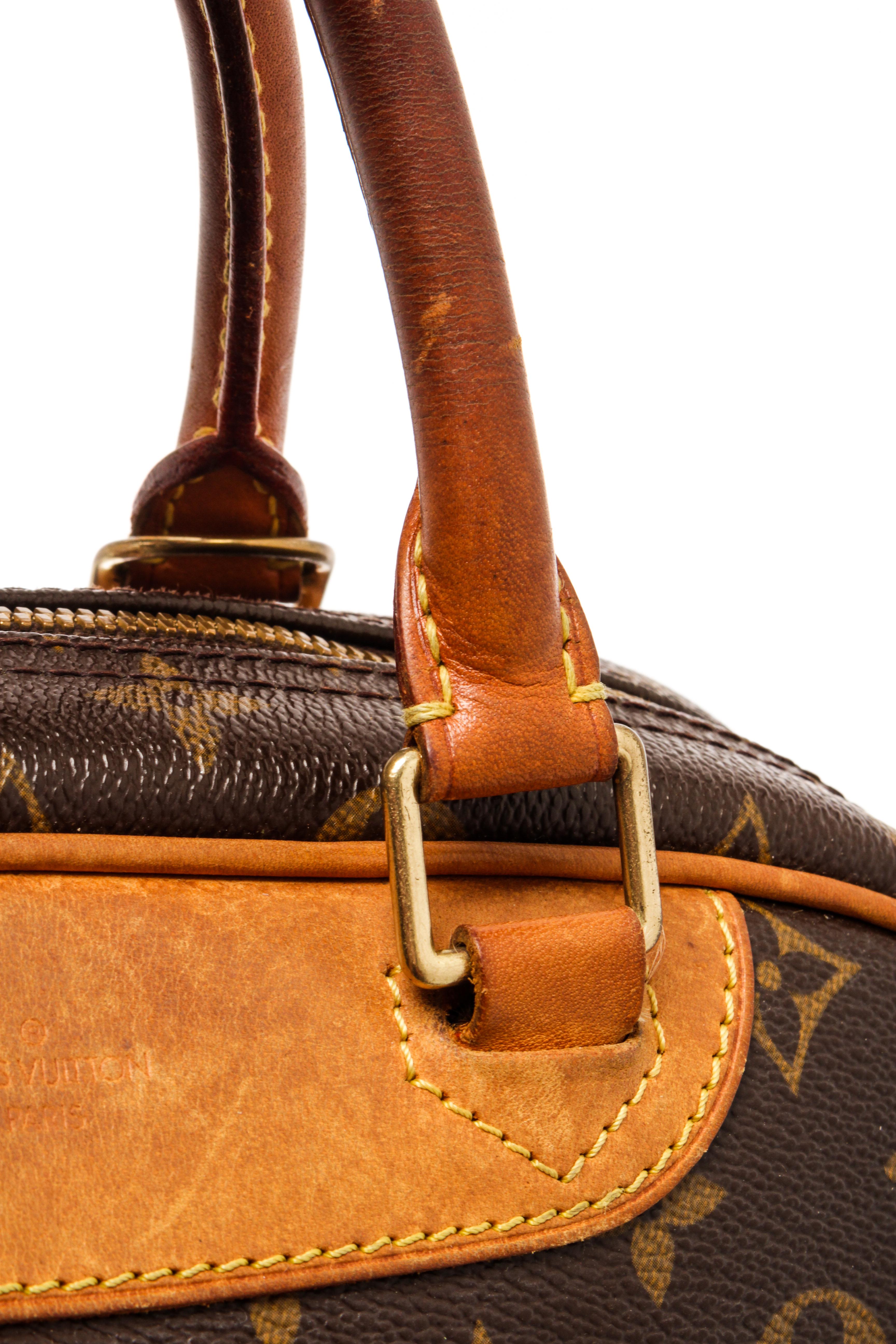 Women's Louis Vuitton Brown Monogram Canvas Trouville Satchel Bag