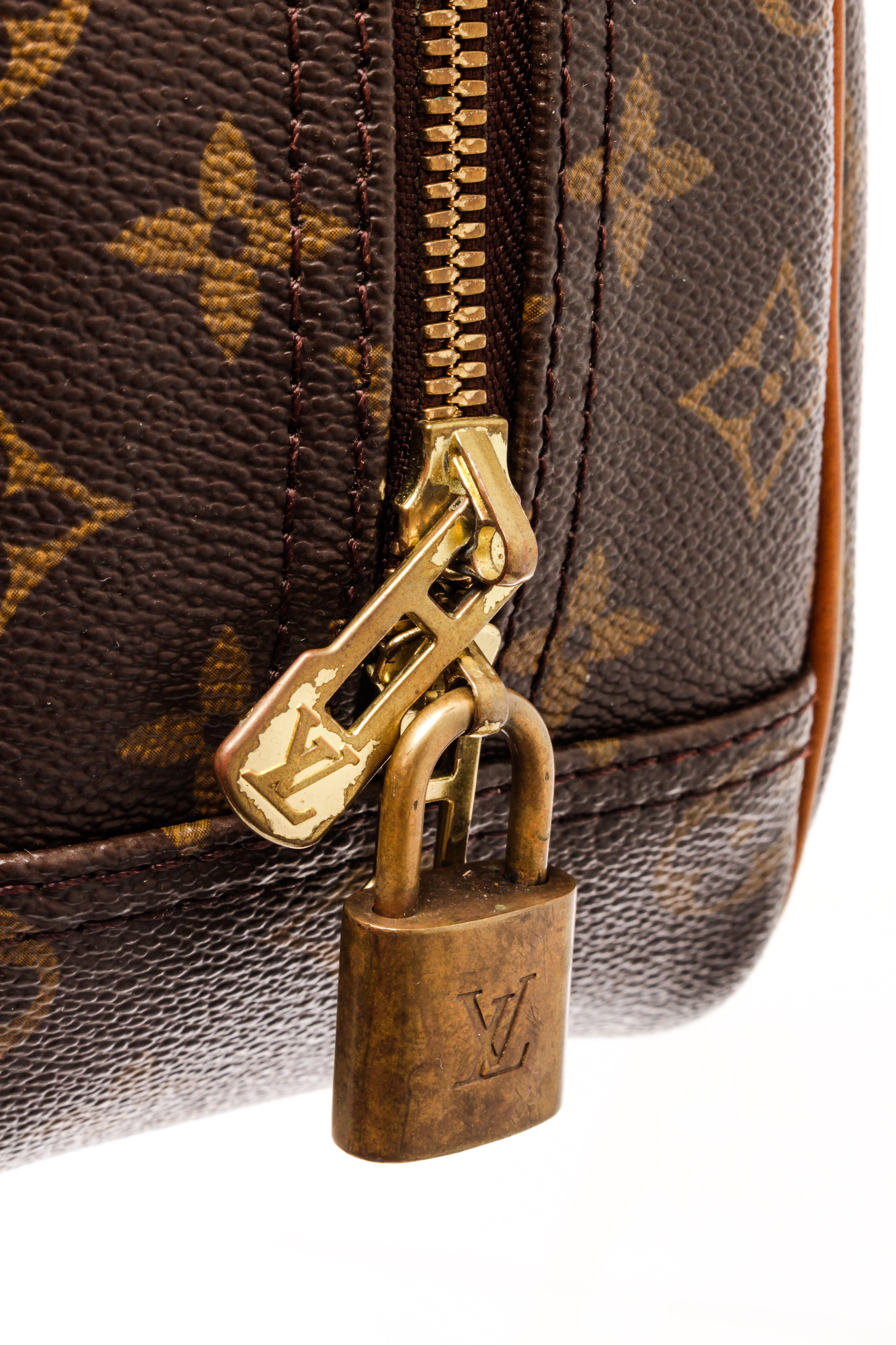 Louis Vuitton Brown Monogram Canvas Trouville Satchel Bag 2