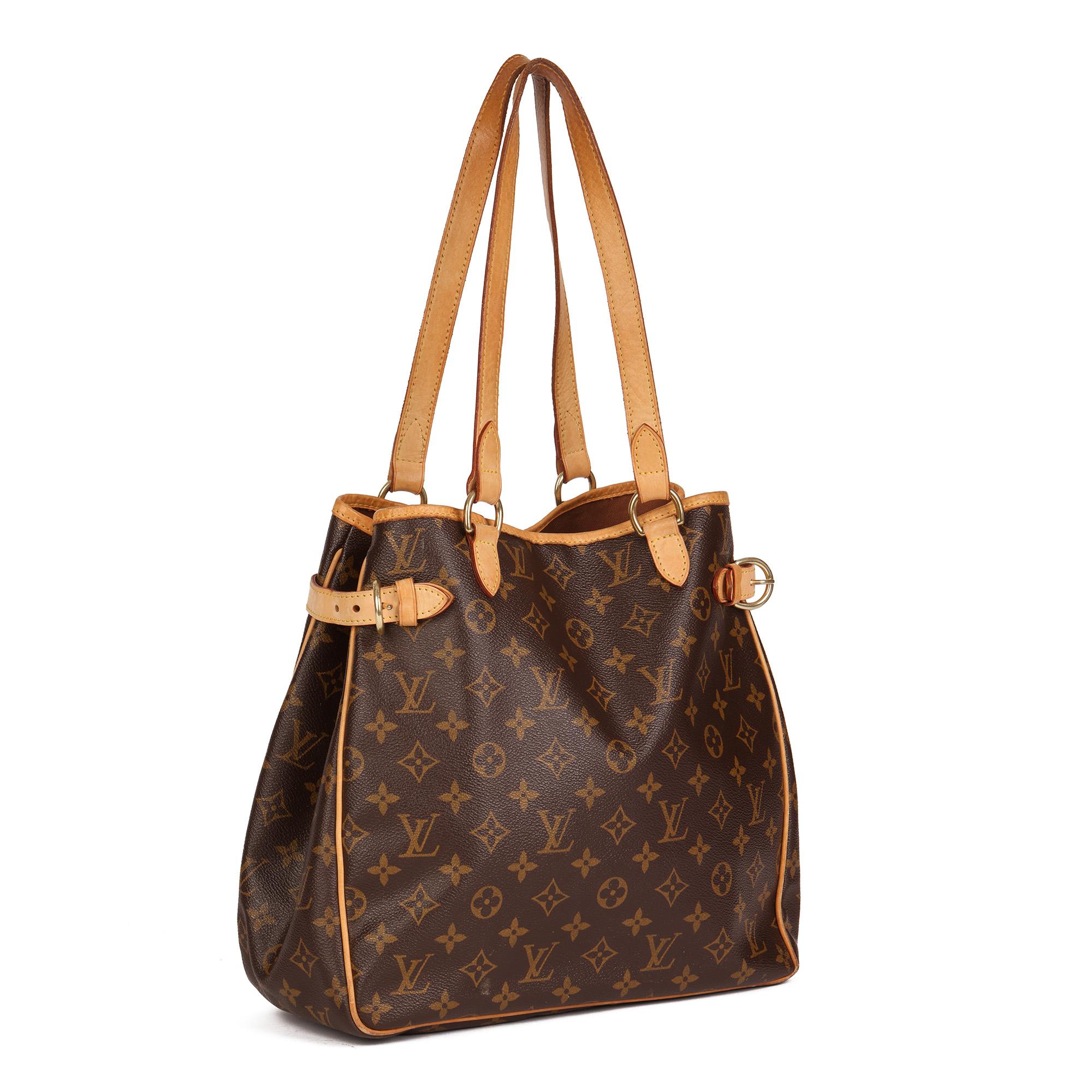 LOUIS VUITTON
Brown Monogram Coated Canvas & Vachetta Leather Batignolles Vertical

Xupes Reference: CB546
Serial Number: MI0036
Age (Circa): 2006
Authenticity Details: Date Stamp (Made in France)
Gender: Ladies
Type: Tote, Shoulder

Colour: