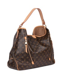 LOUIS VUITTON Brown Monogram Canvas & Vachetta Leather Delightful GM