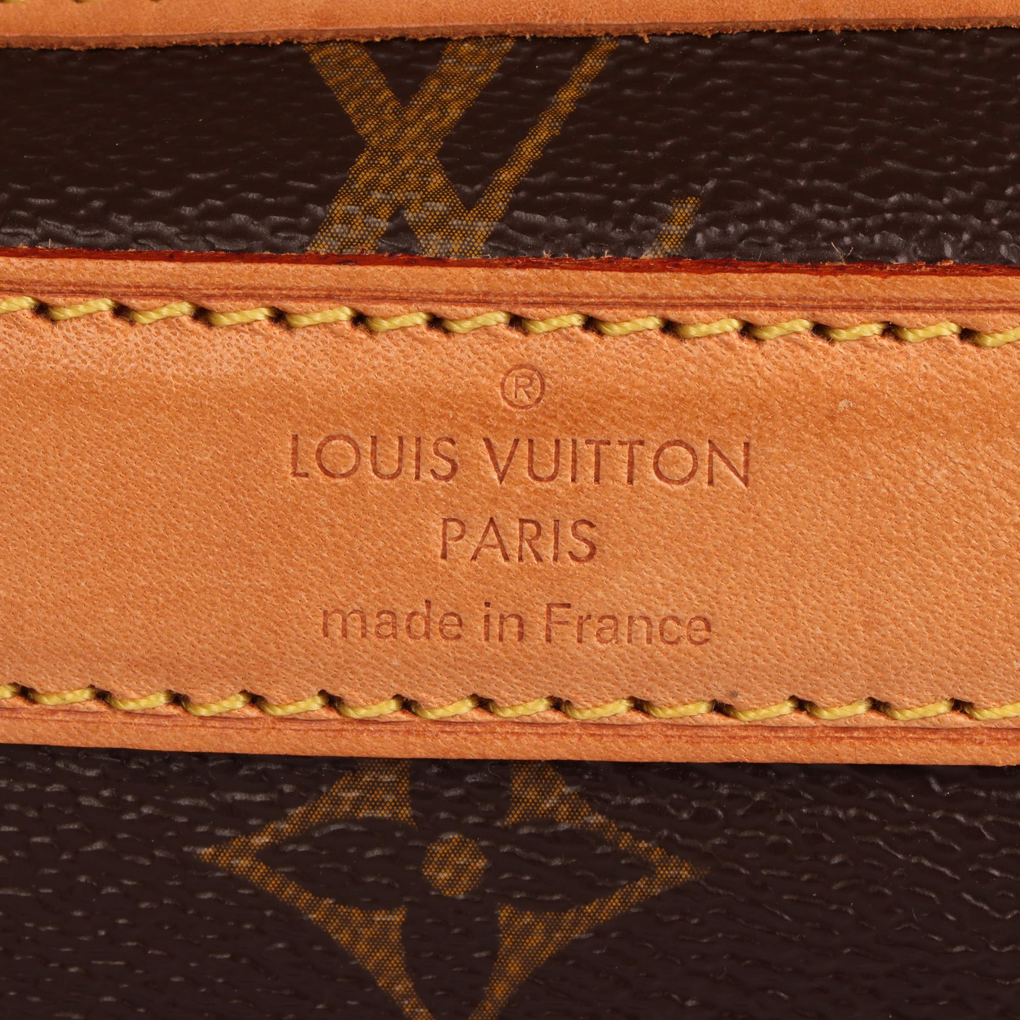 LOUIS VUITTON Brown Monogram Canvas & Vachetta Leather Sac Chien 40 Pet Carrier 2