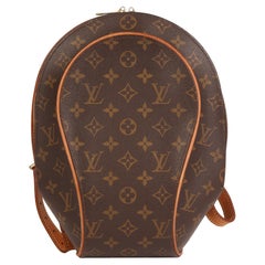 LOUIS VUITTON Brown Monogram  Canvas & Vachetta Leather Vintage Ellipse Bag