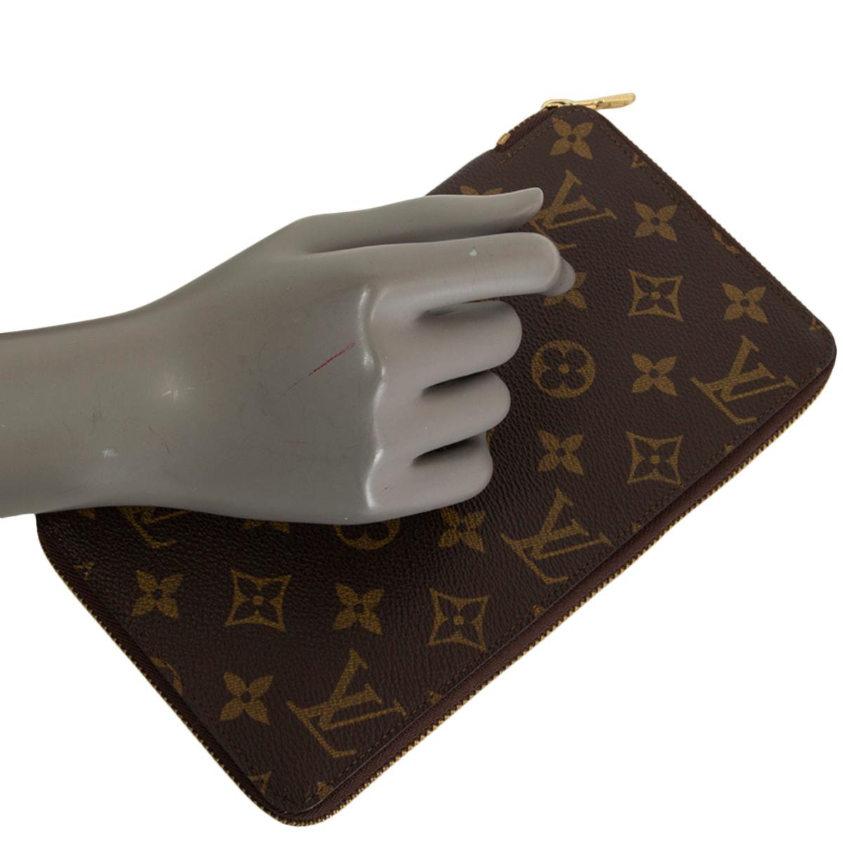 LOUIS VUITTON brown Monogram Canvas ZIPPY Document Holder For Sale 1