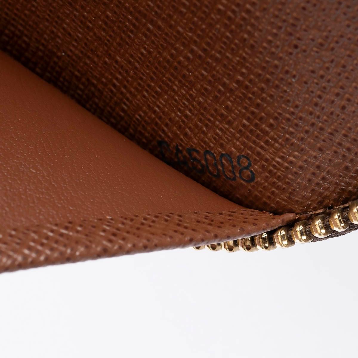 LOUIS VUITTON brown Monogram canvas ZIPPY Organizer Wallet For Sale 1