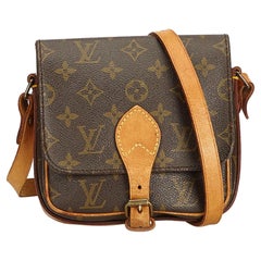 Retro Louis Vuitton Brown Monogram Cartouchiere PM