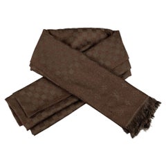 LOUIS VUITTON Brown Monogramm Kaschmir Seidenschals