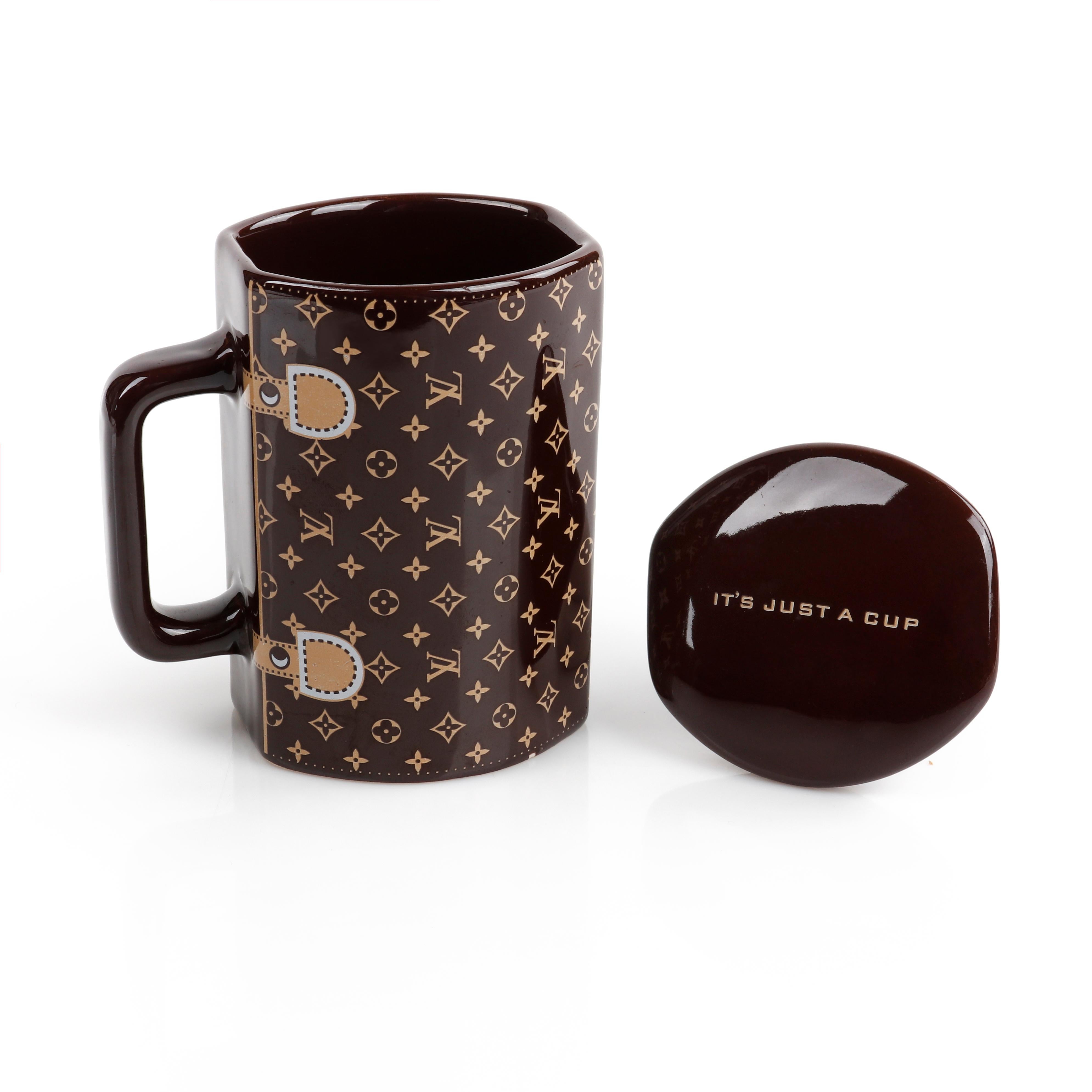 Louis Vuitton Inspired Brown 9oz Cups with LV Logo Sold in Sets of