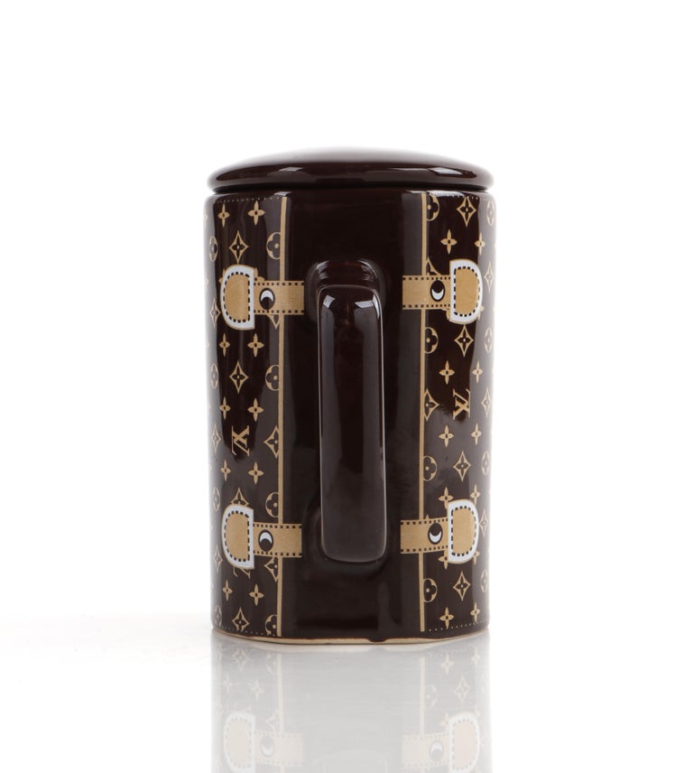LOUIS VUITTON Brown Monogram Ceramic Coffee Tea Cup Mug RARE at 1stDibs ...