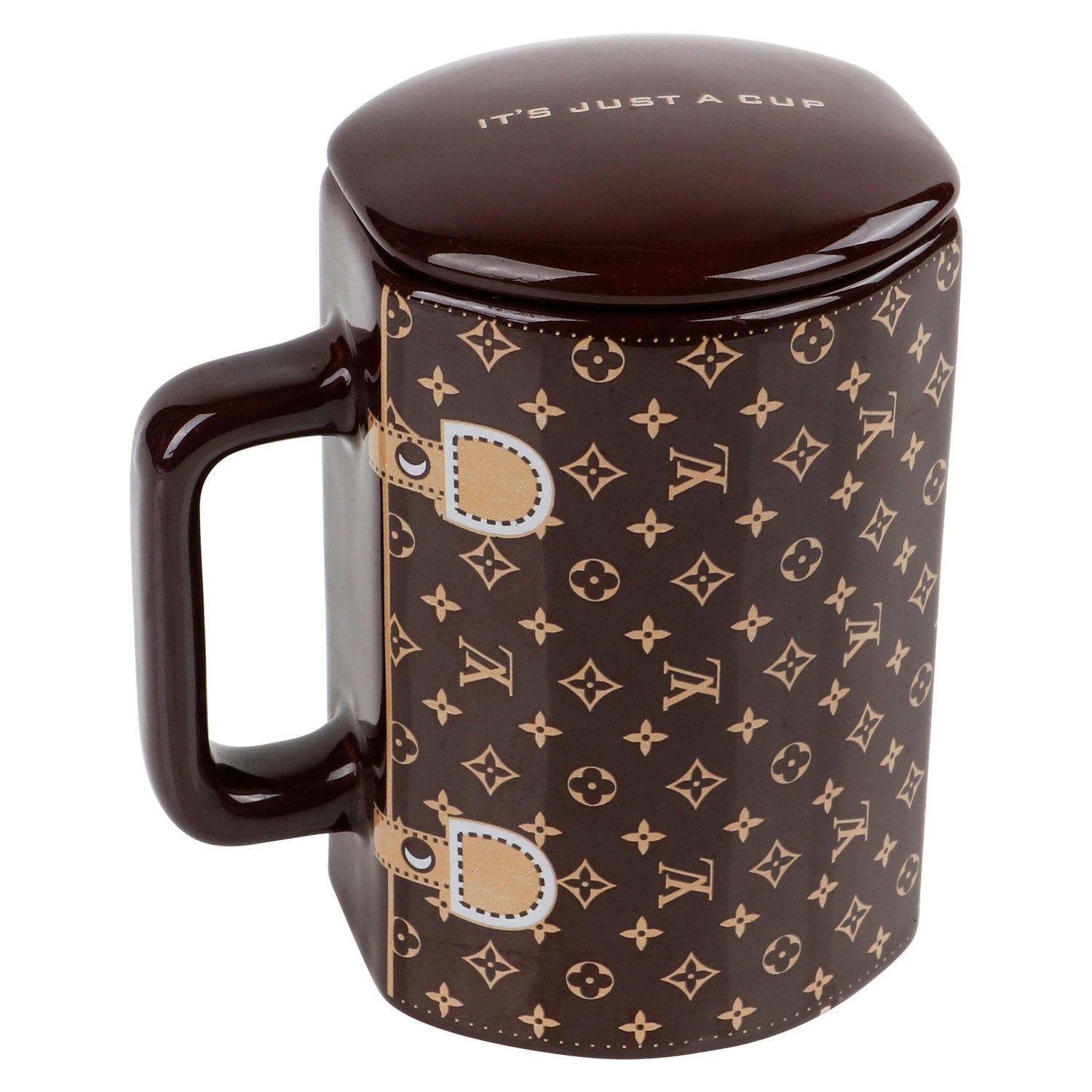 Coffee cup - brown soutasse with gold star by Louis Vuitton Made in France