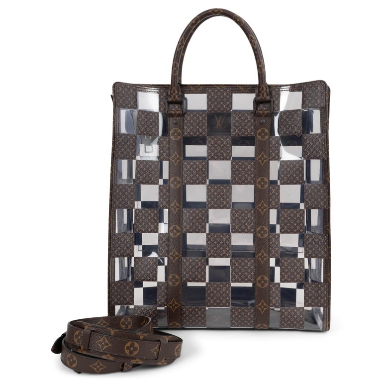 LOUIS VUITTON Borsa marrone Monogram Chess 2022 SAC PLAT in