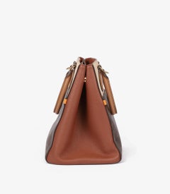 Louis Vuitton Brown Monogram Coated Canvas & Beige, Brown, Orange Calfskin Leath