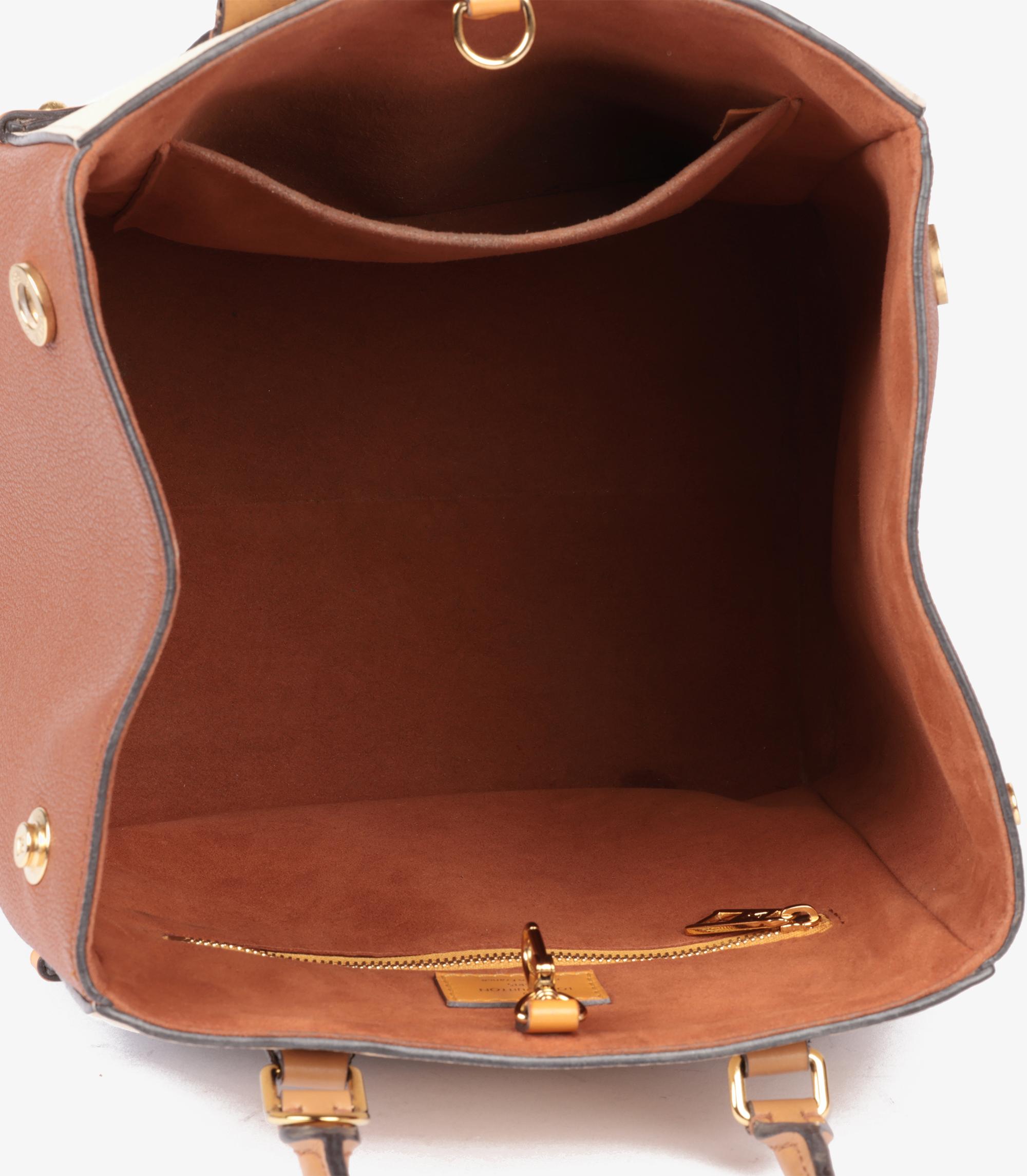Louis Vuitton Brown Monogram Coated Canvas & Beige, Brown, Orange Calfskin Leath 2