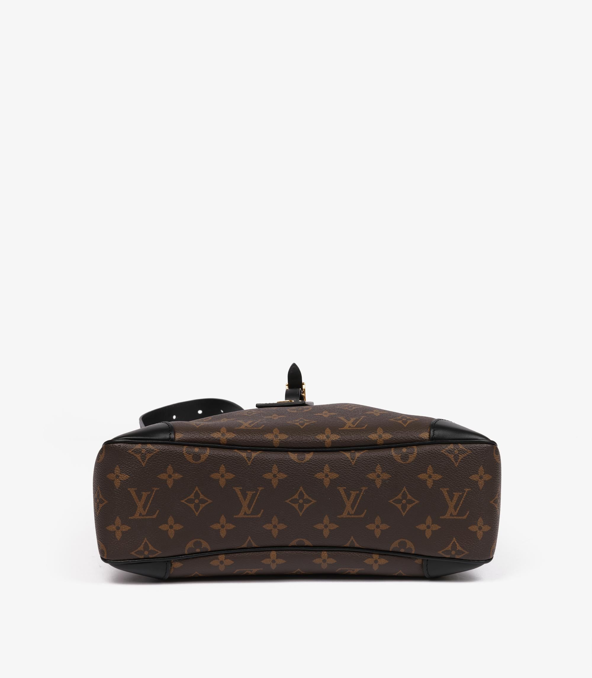 Louis Vuitton Brown Monogram Coated Canvas & Black Calfskin Leather Odeon MM 2