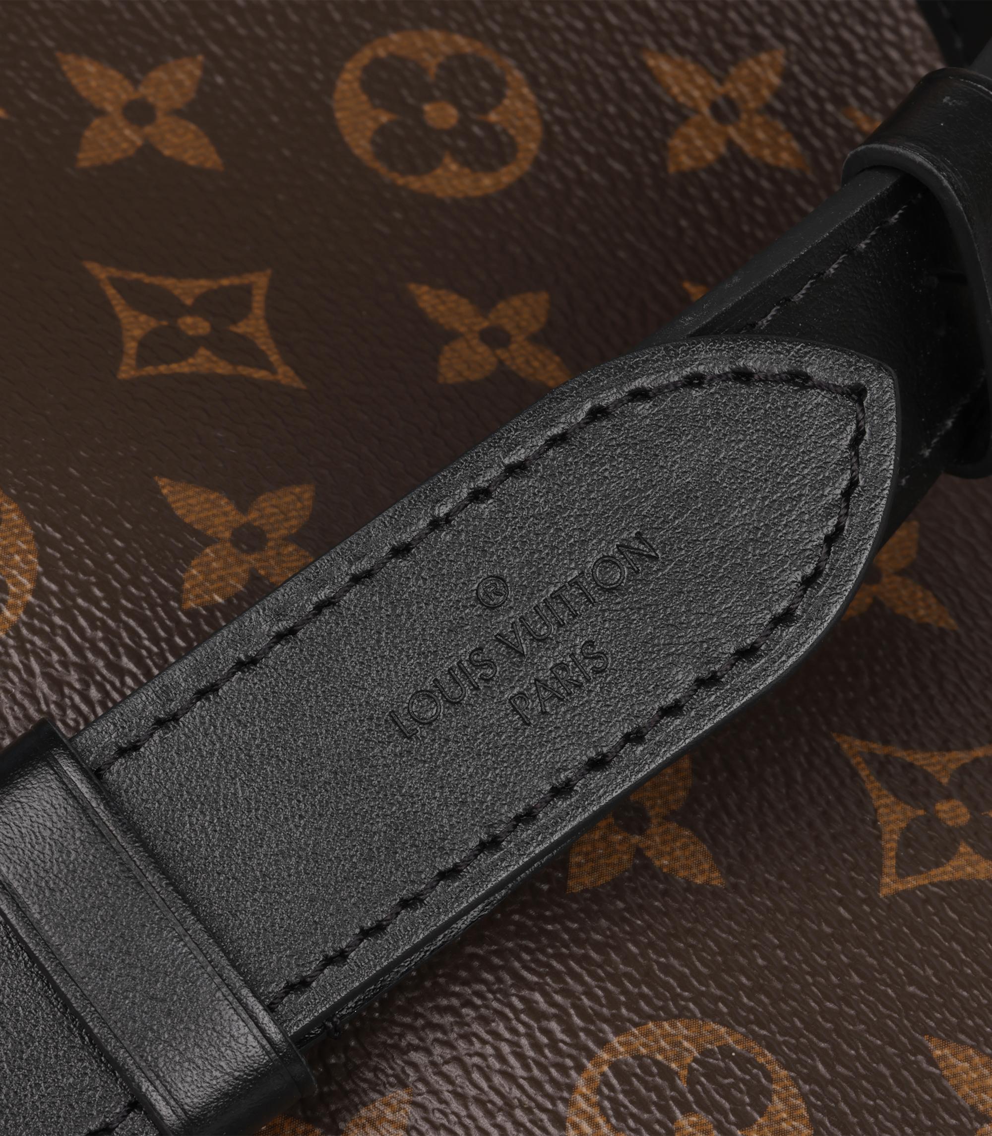 Louis Vuitton Brown Monogram Coated Canvas & Black Calfskin Leather Odeon MM 5