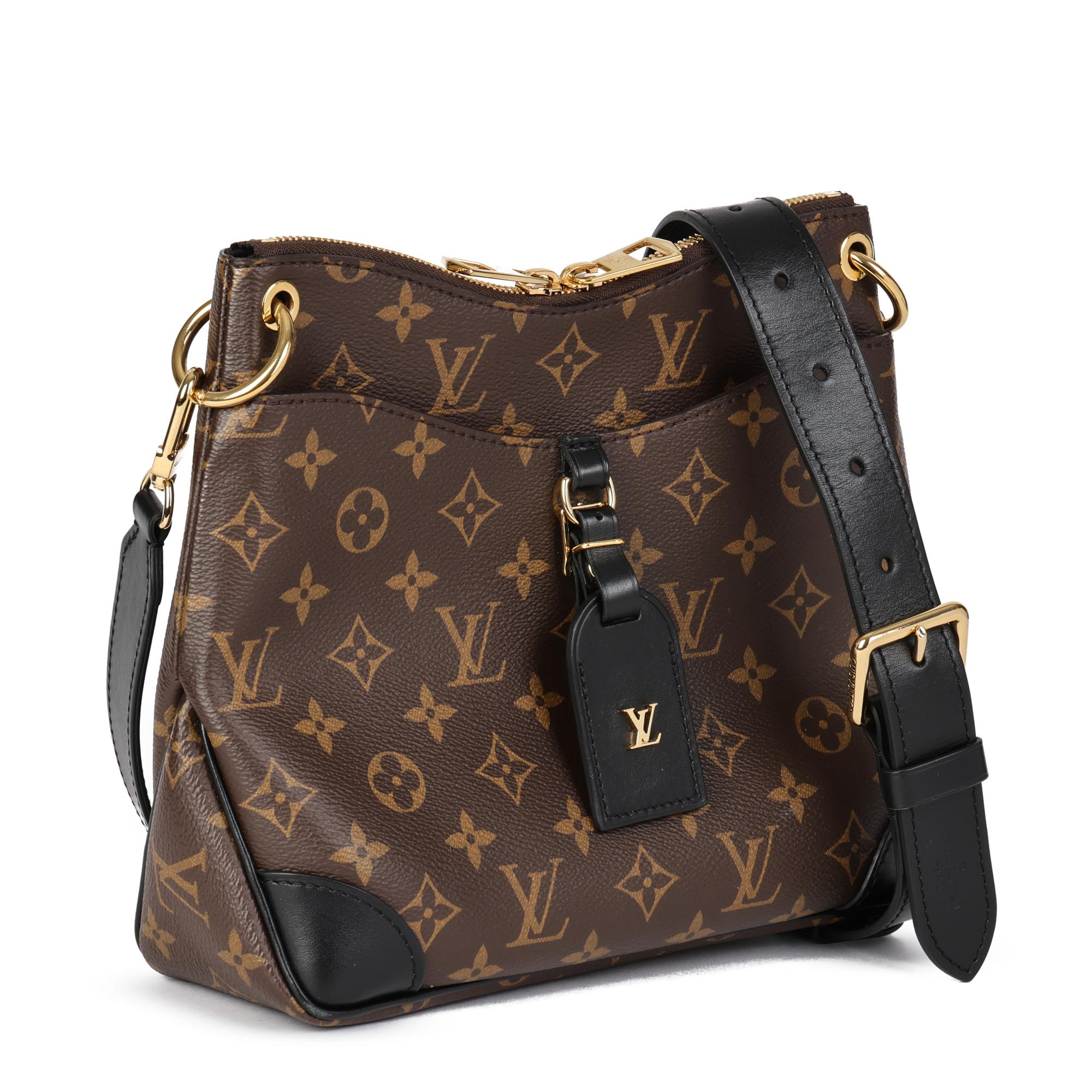 Louis Vuitton BROWN MONOGRAM COATED CANVAS & BLACK CALFSKIN LEATHER ODEON PM

CONDITION NOTES
The exterior is in excellent condition with minimal signs of use.
The interior is in excellent condition with light signs of use.
The hardware is in