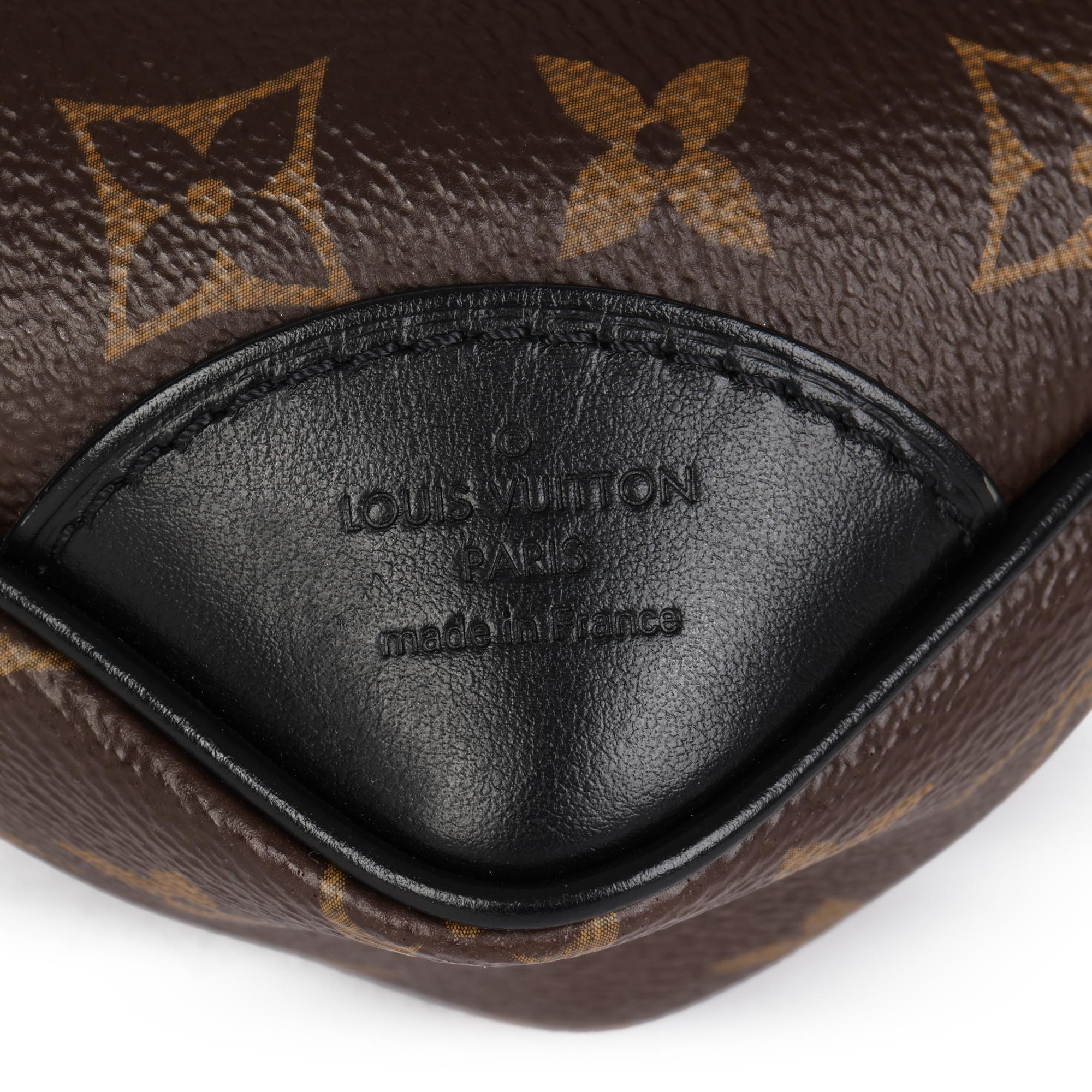 Louis Vuitton BROWN MONOGRAM COATED CANVAS & BLACK CALFSKIN LEATHER ODEON PM 3