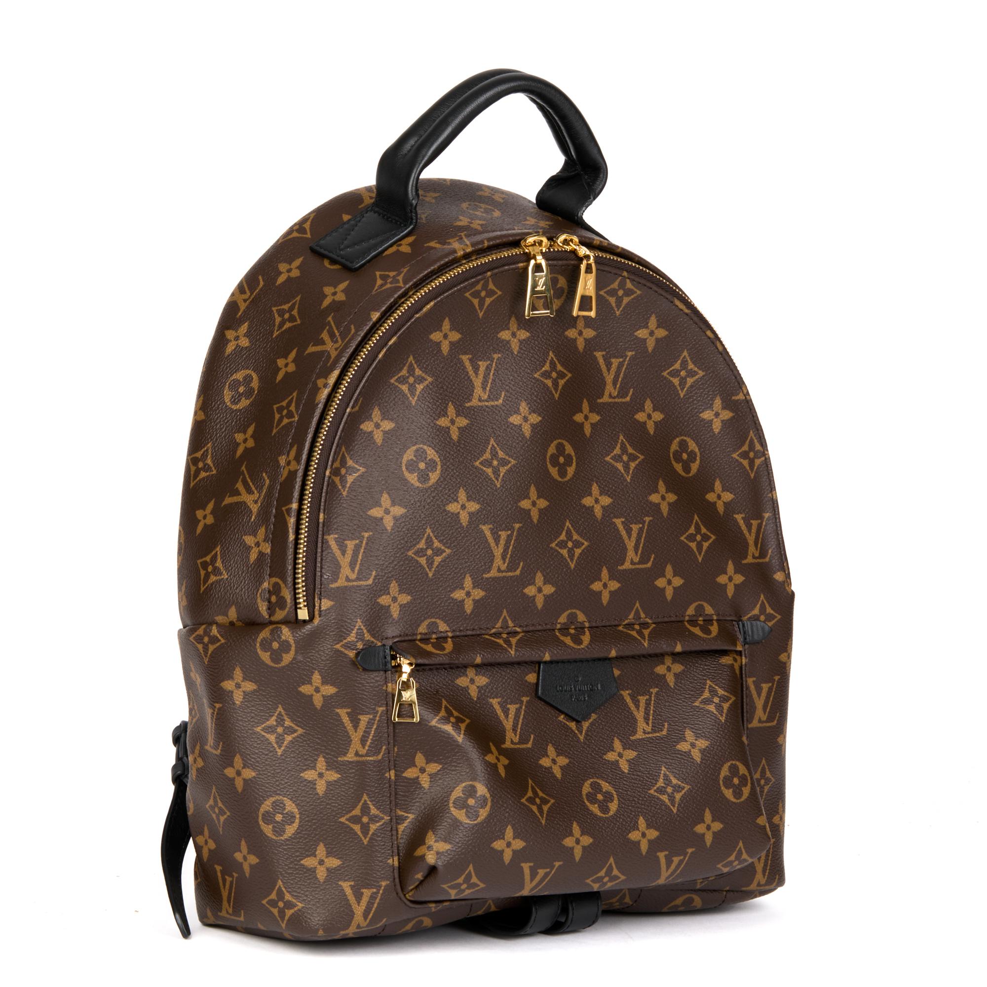 LOUIS VUITTON
Brown Monogram Coated Canvas & Black Calfskin Leather Palm Springs Backpack MM

Xupes Reference: HB4456
Serial Number: PL4149
Age (Circa): 2019
Authenticity Details: Date Stamp (Made in Italy)
Gender: Ladies
Type: Backpack

Colour: