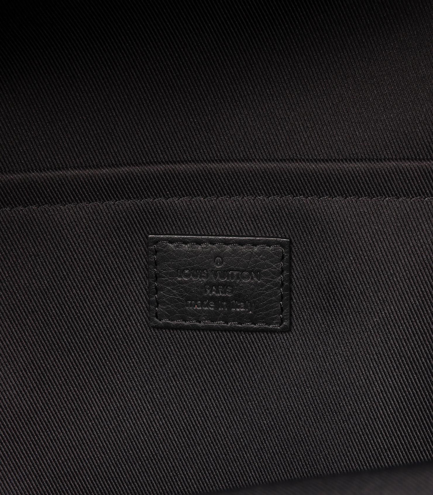 Louis Vuitton Brown Monogram Coated Canvas & Black Calfskin Leather Palm Springs 3