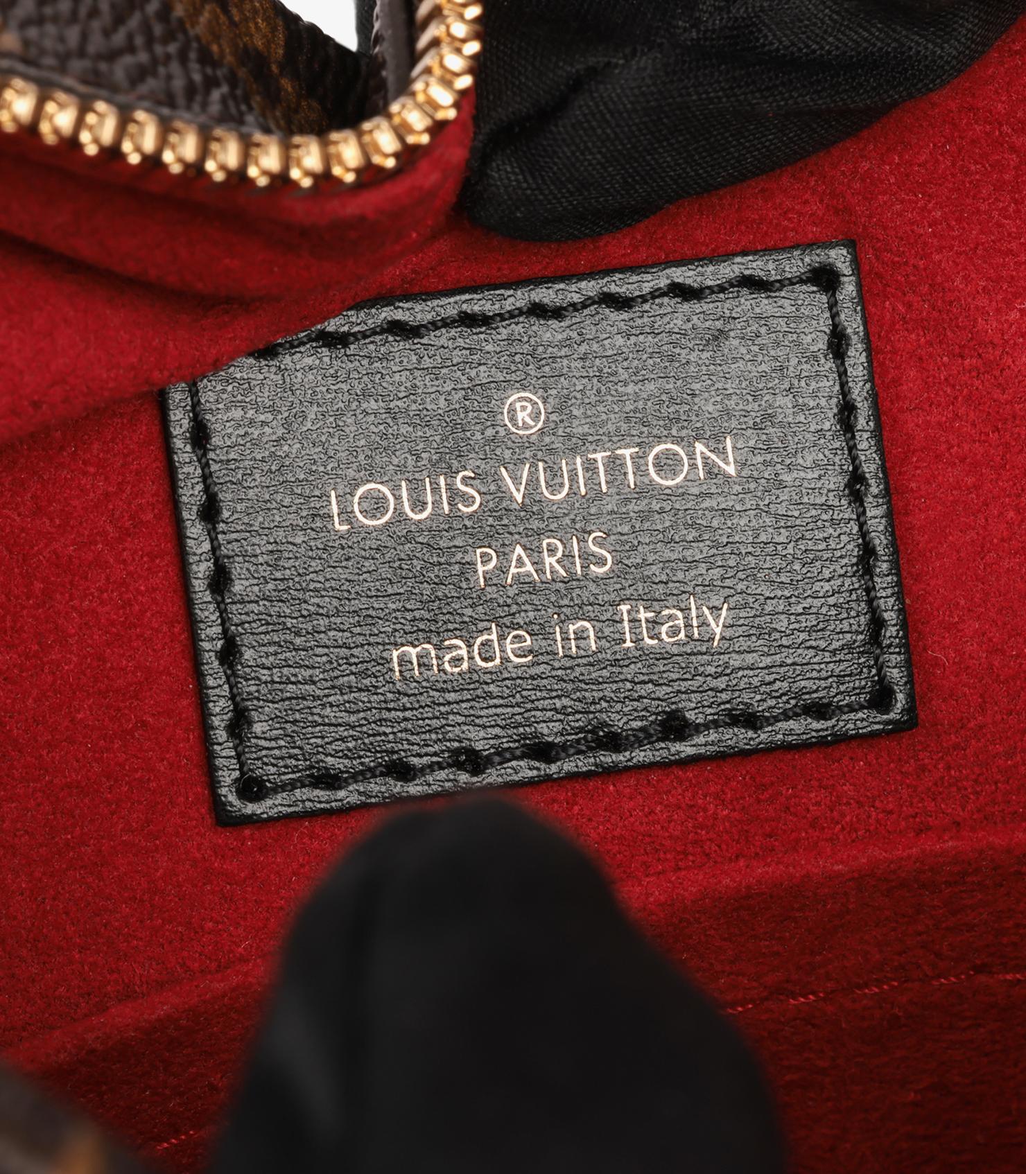 Louis Vuitton Braunes Monogram beschichtetes Segeltuch & Schwarzes beschichtetes Segeltuch Sac Coeur im Angebot 2