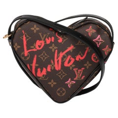 Louis Vuitton Brown Monogram Coated Canvas & Black Coated Canvas Sac Coeur