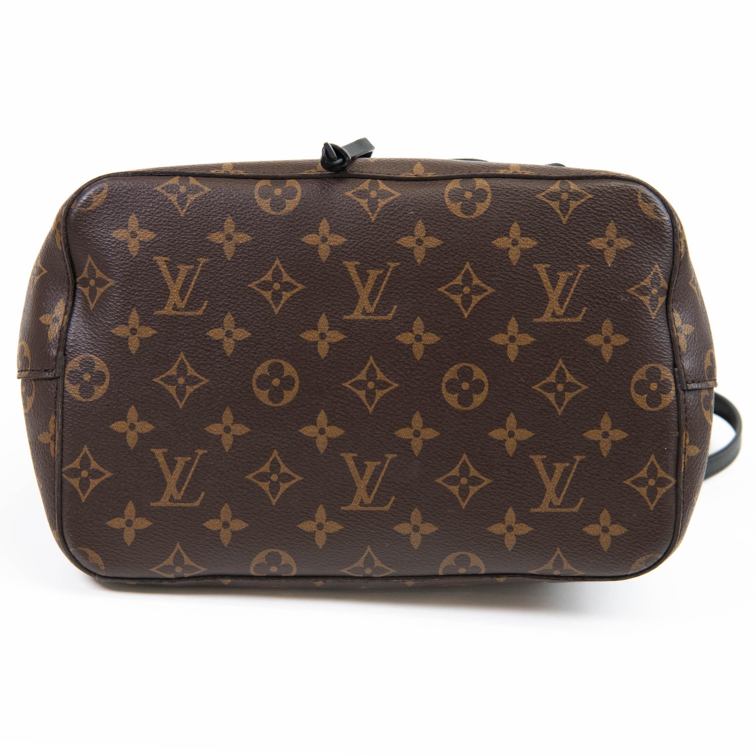 Louis Vuitton Brown Monogram Coated Canvas Black Trim Neonoe MM Bucket Bag 2