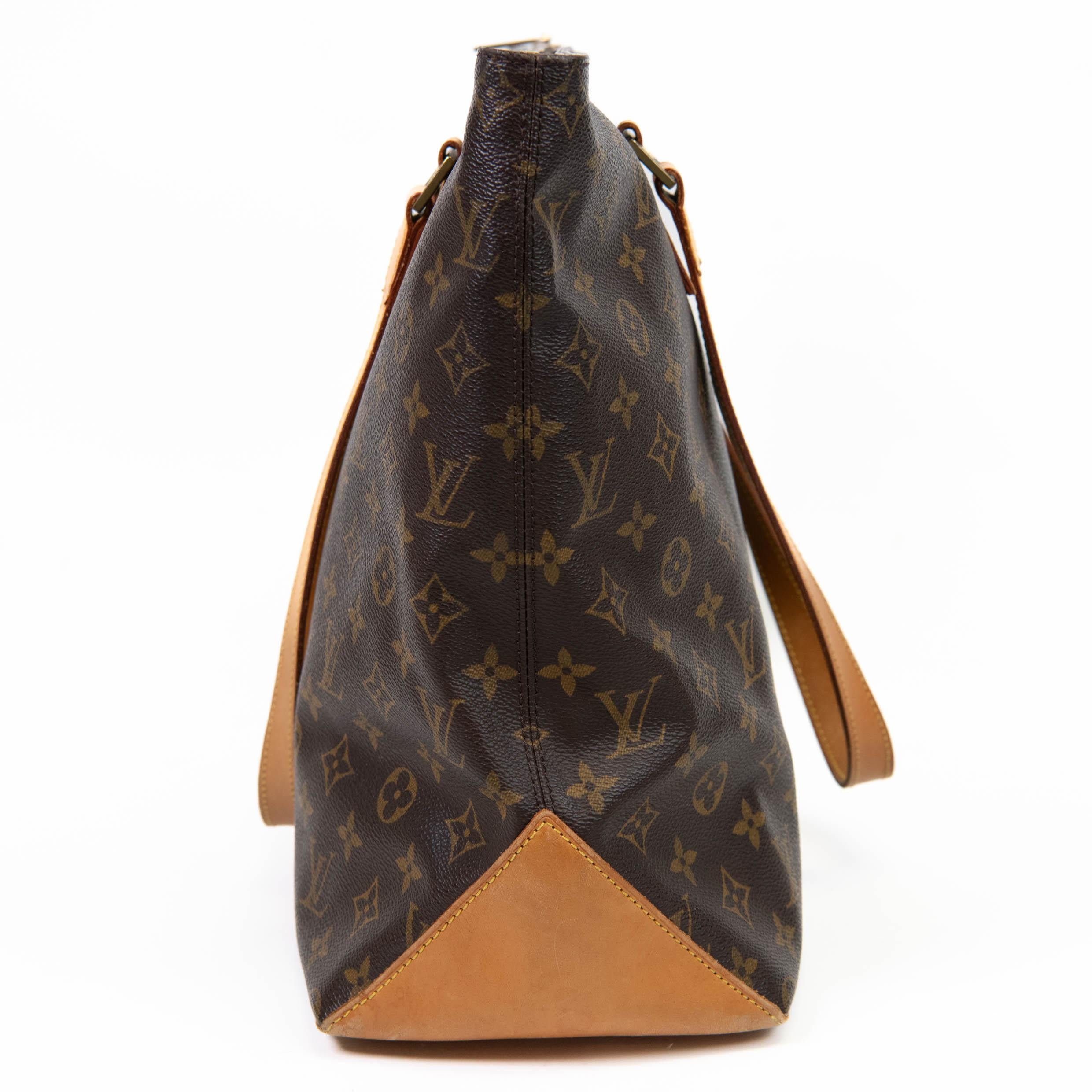 Women's or Men's Louis Vuitton Brown Monogram Coated Canvas Cabas Mezzo
