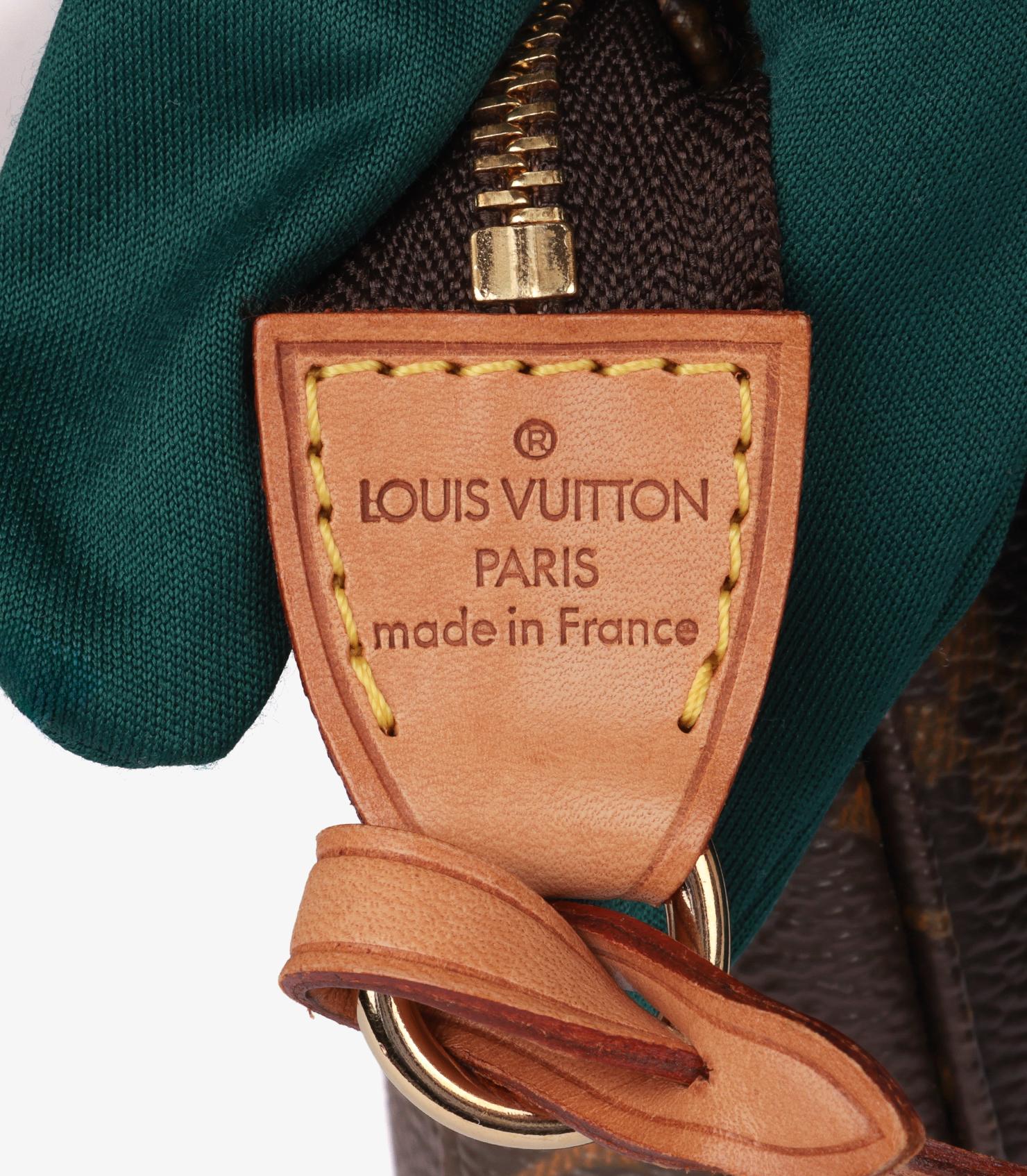 Pochette Vintage Louis Vuitton en toile Coates et cuir de veau marron avec Monogramme en vente 2