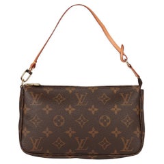 Louis Vuitton Brown Monogram Coated Canvas & Calfskin Leather Vintage Pochette