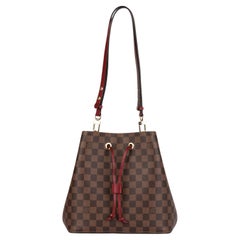 Louis Vuitton Brown Monogram Coated Canvas & Cherry Calfskin Leather NéoNoé