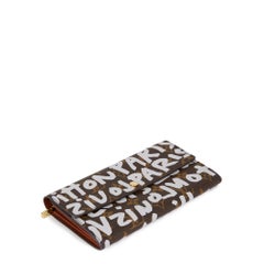 Louis Vuitton BROWN MONOGRAM COATED CANVAS GRAFFITI STEPHEN SPROUSE SARAH WALLET