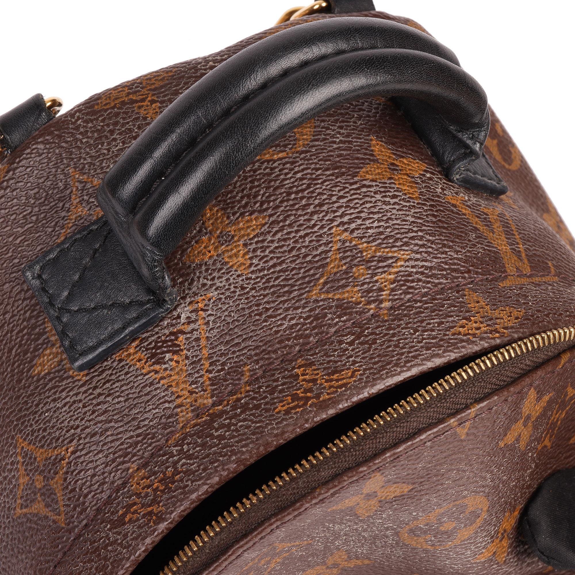 Louis Vuitton Brown Monogram Coated Canvas Mini Palm Springs Backpack 1
