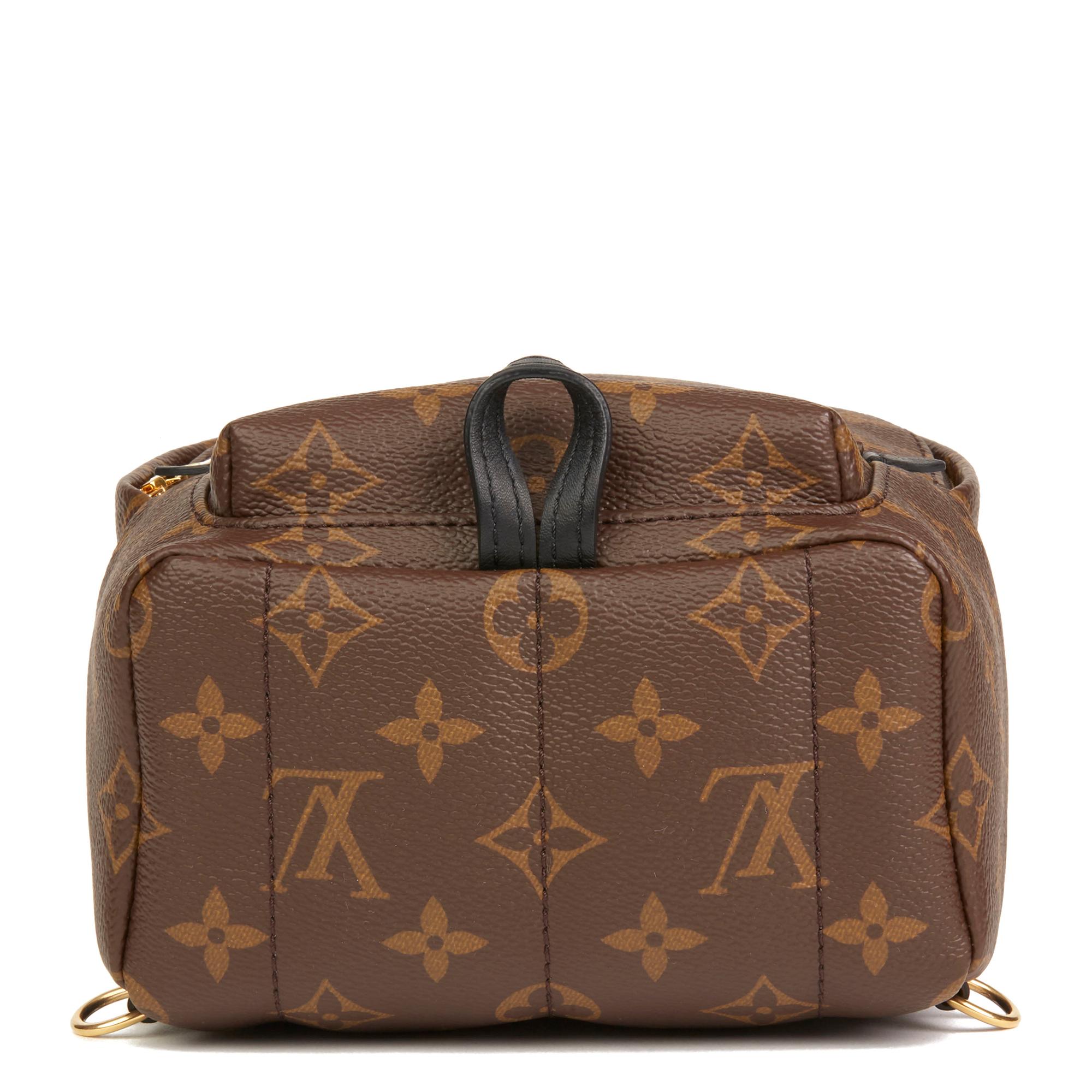 Louis Vuitton Brown Monogram Coated Canvas Mini Palm Springs Backpack ...