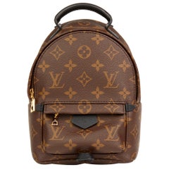 Used Louis Vuitton Brown Monogram Coated Canvas Mini Palm Springs Backpack