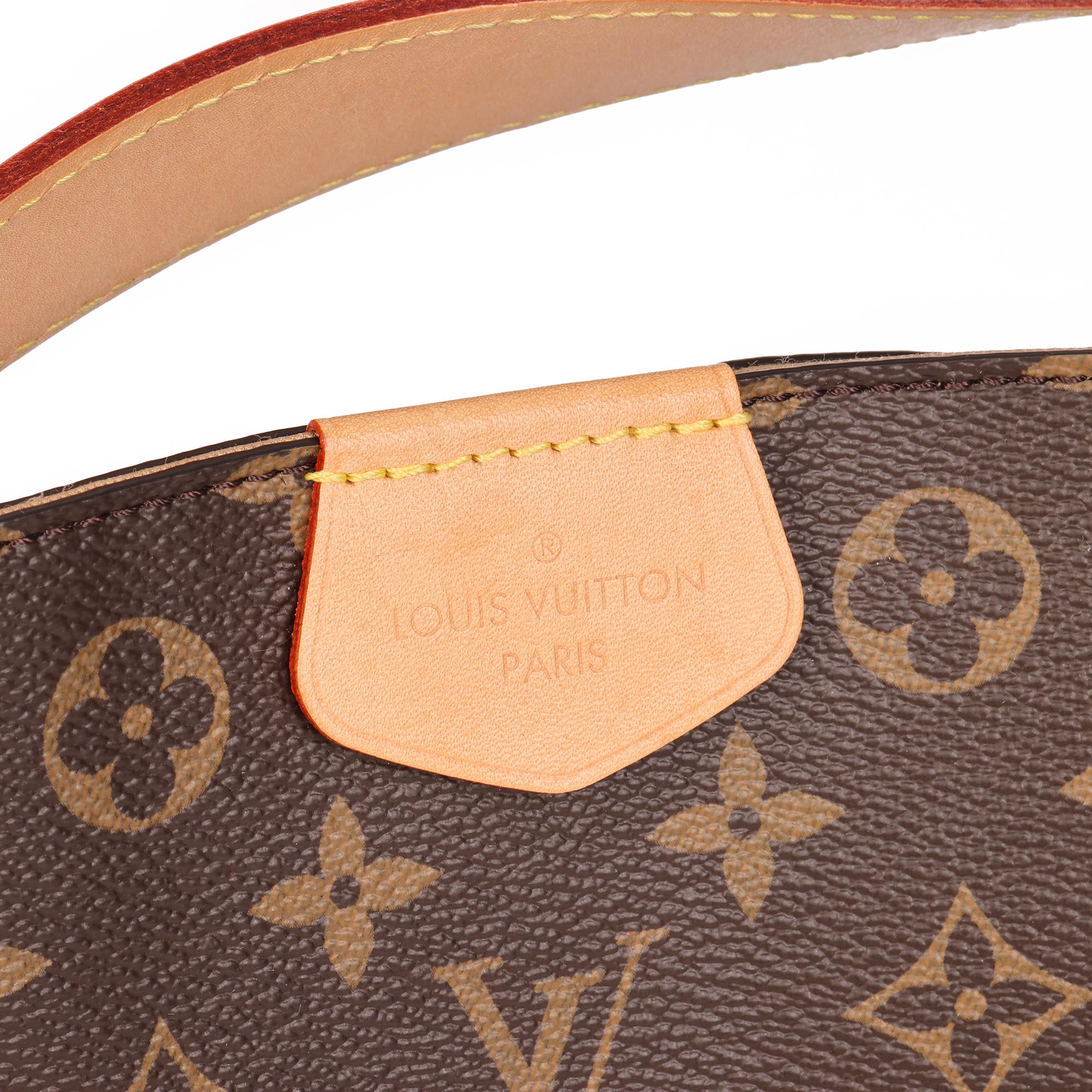 LOUIS VUITTON Brown Monogram Coated Canvas & Natural Calfskin Leather Graceful M 3