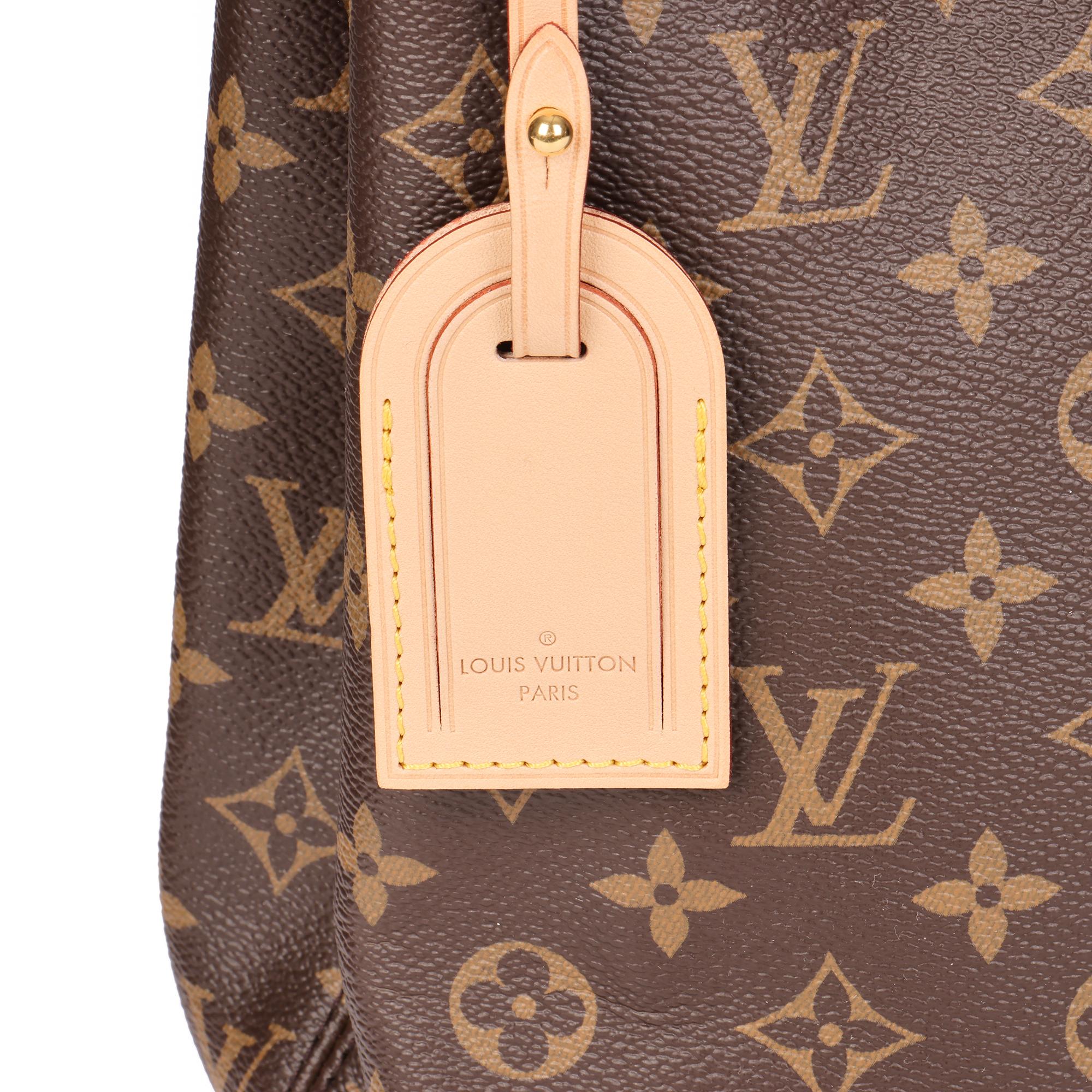 LOUIS VUITTON Brown Monogram Coated Canvas & Natural Calfskin Leather Graceful M 4