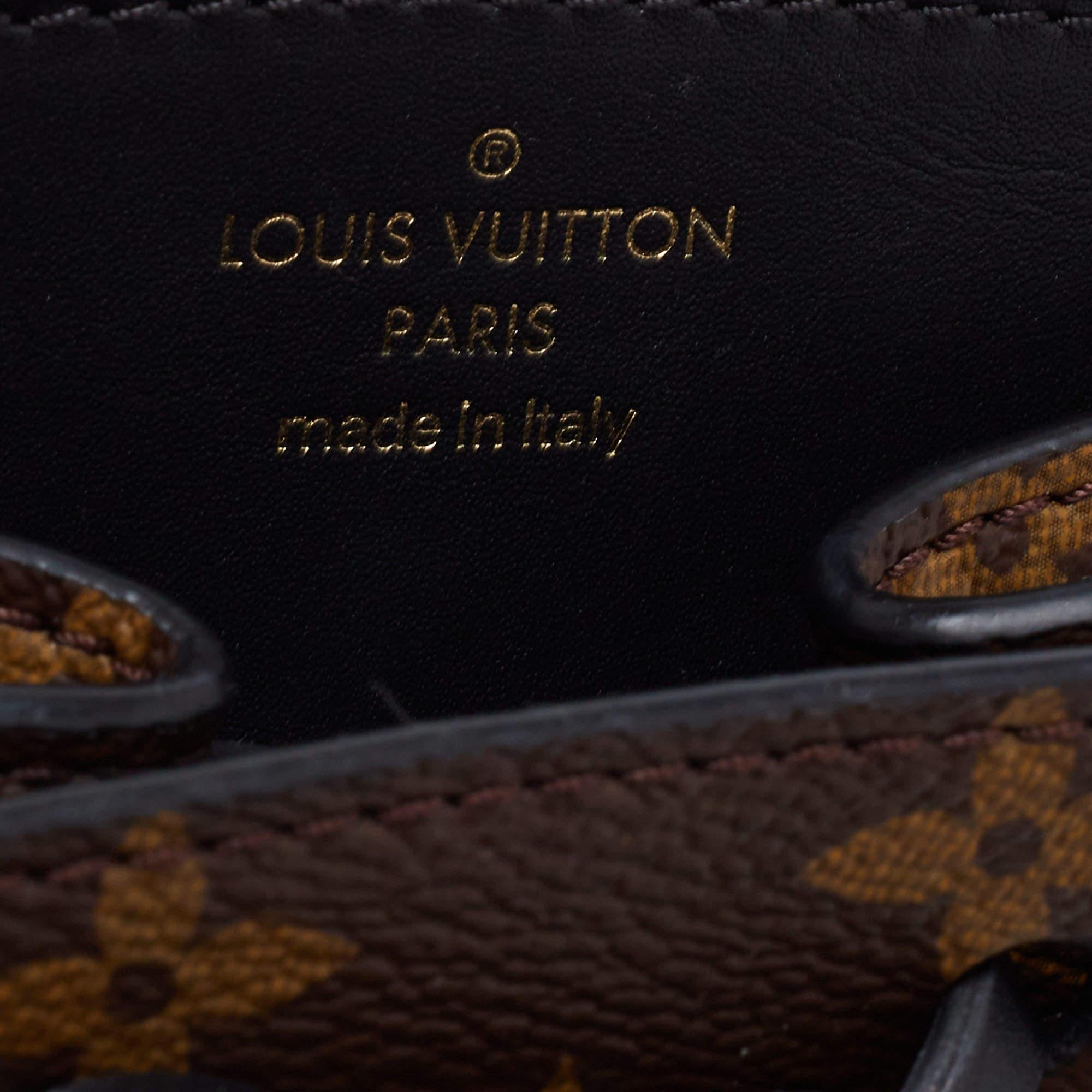 Louis Vuitton Brown Monogram Coated Canvas Noe Fringe Crossbody Bag In Good Condition In Dubai, Al Qouz 2