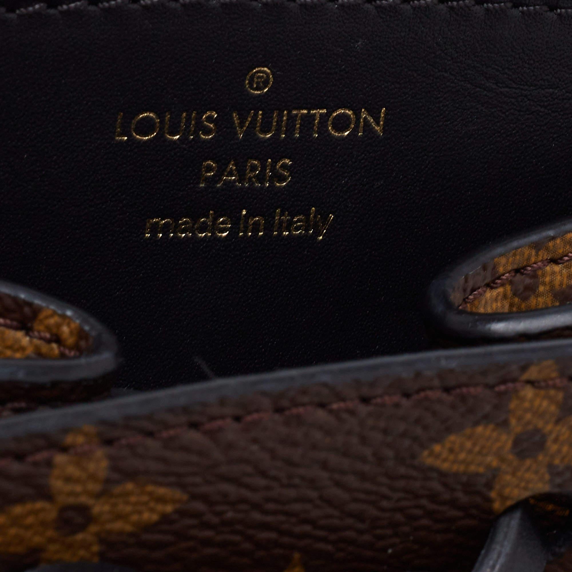 Louis Vuitton Brown Monogram Coated Canvas Noe Fringe Crossbody Bag In Good Condition In Dubai, Al Qouz 2