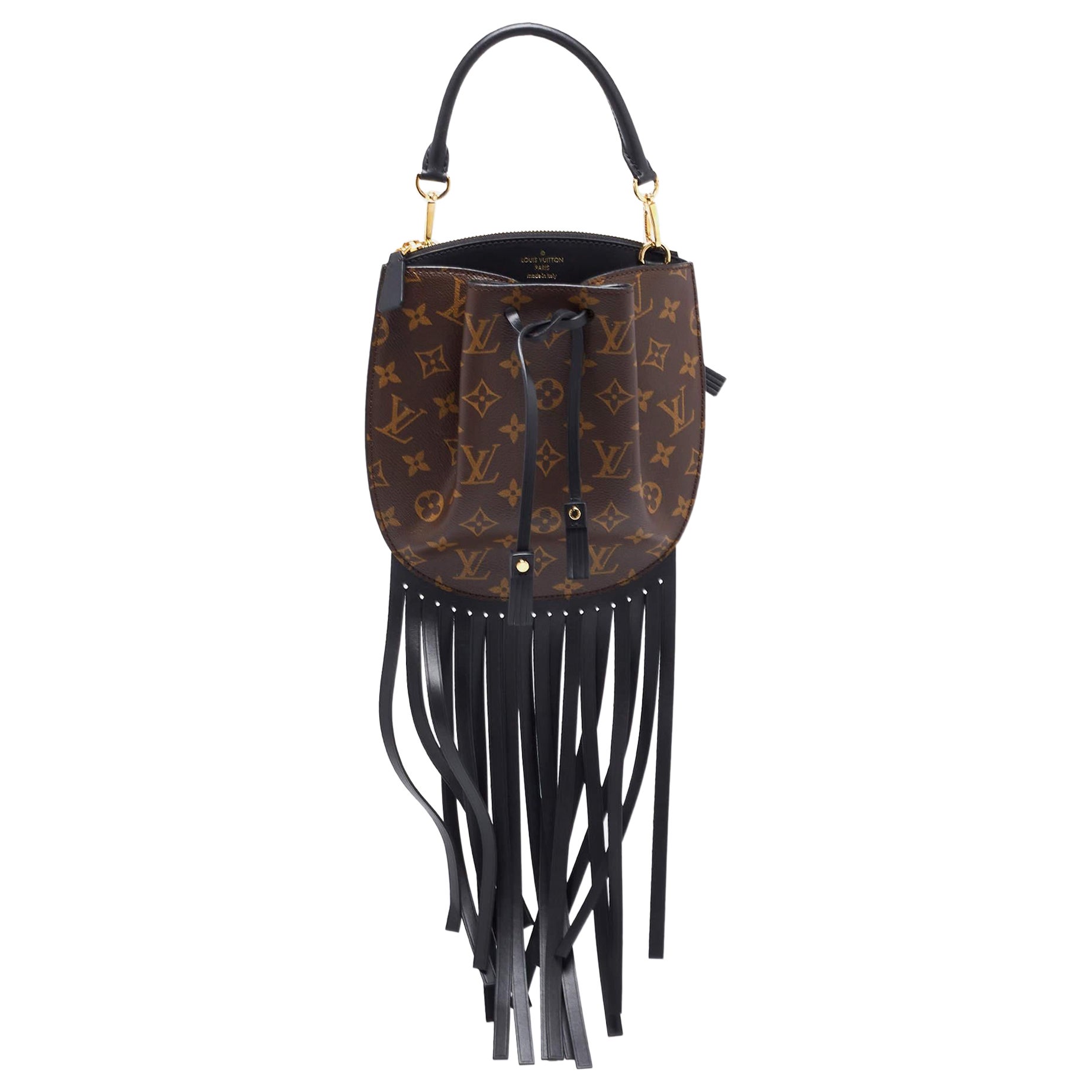 Louis Vuitton Brown Monogram Coated Canvas Noe Fringe Crossbody Bag
