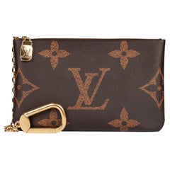 LOUIS VUITTON Brown Monogram Coated Canvas Pochette Clés XL