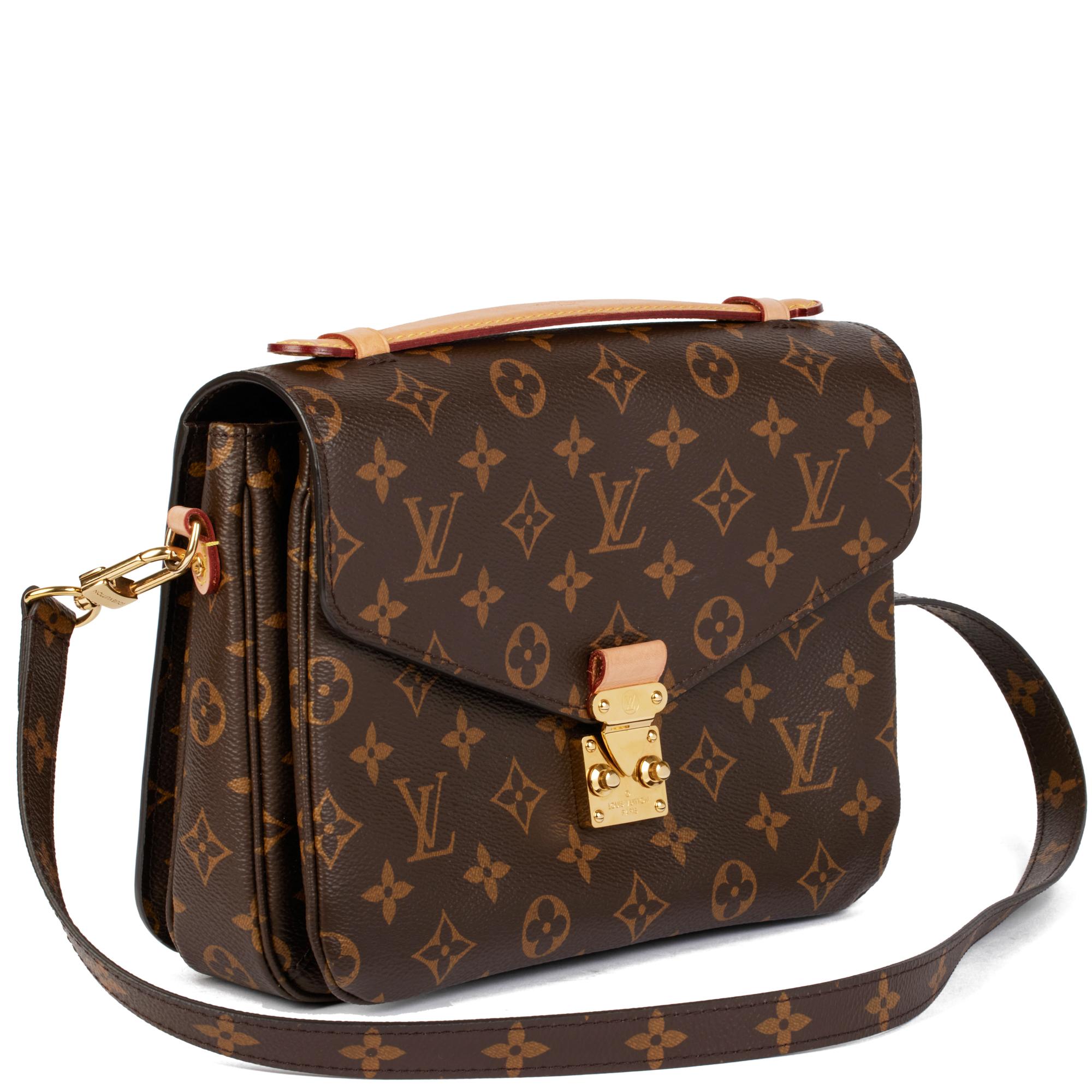 LOUIS VUITTON
Brown Monogram Coated Canvas Pochette Metis

Serial Number: DR1169
Age (Circa): 2019
Accompanied By: Louis Vuitton Dust Bag, Box, Harrods Receipt & Louis Vuitton Receipt
Authenticity Details: Date Stamp (Made in France) 
Gender: