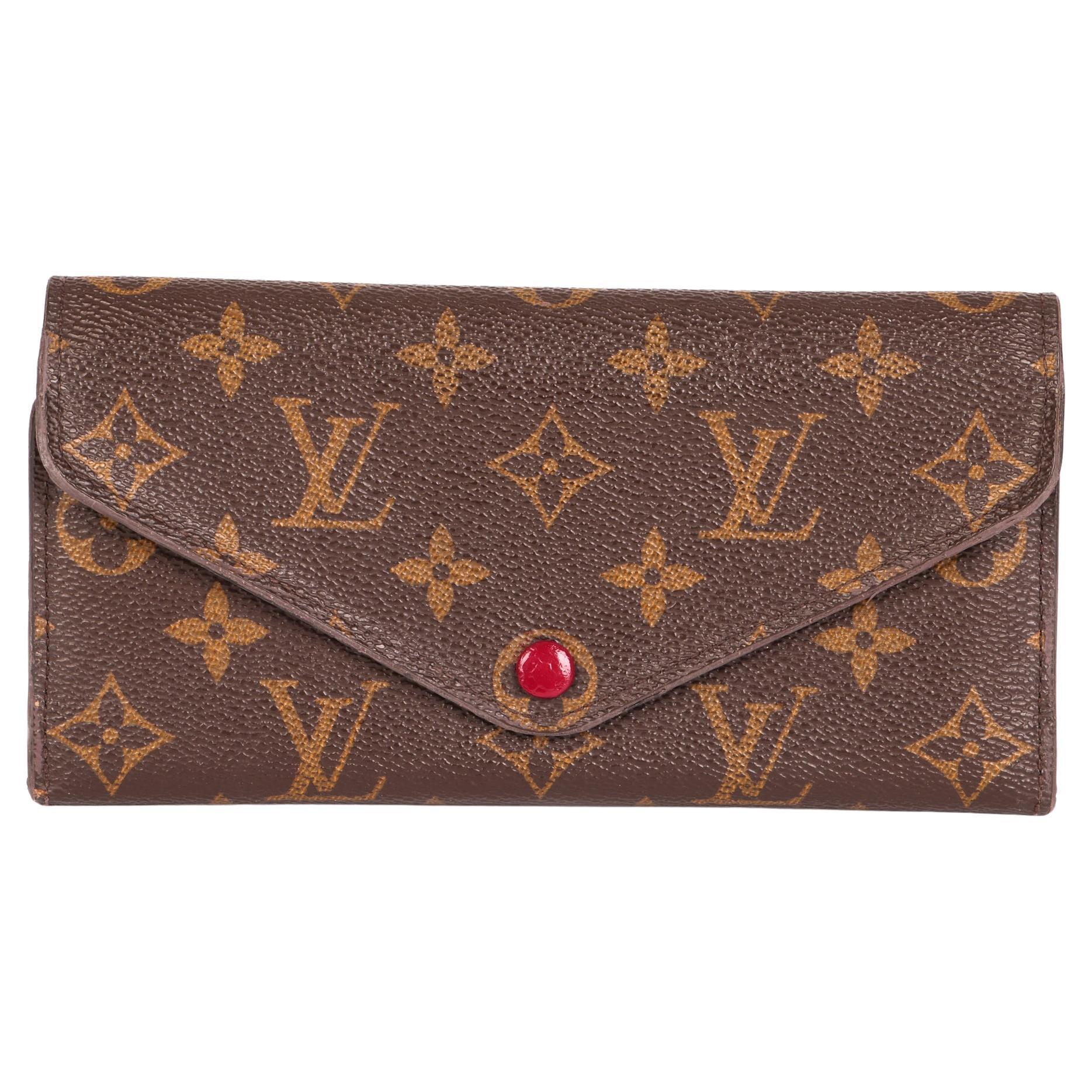 Louis Vuitton BROWN MONOGRAM COATED CANVAS SARAH WALLET