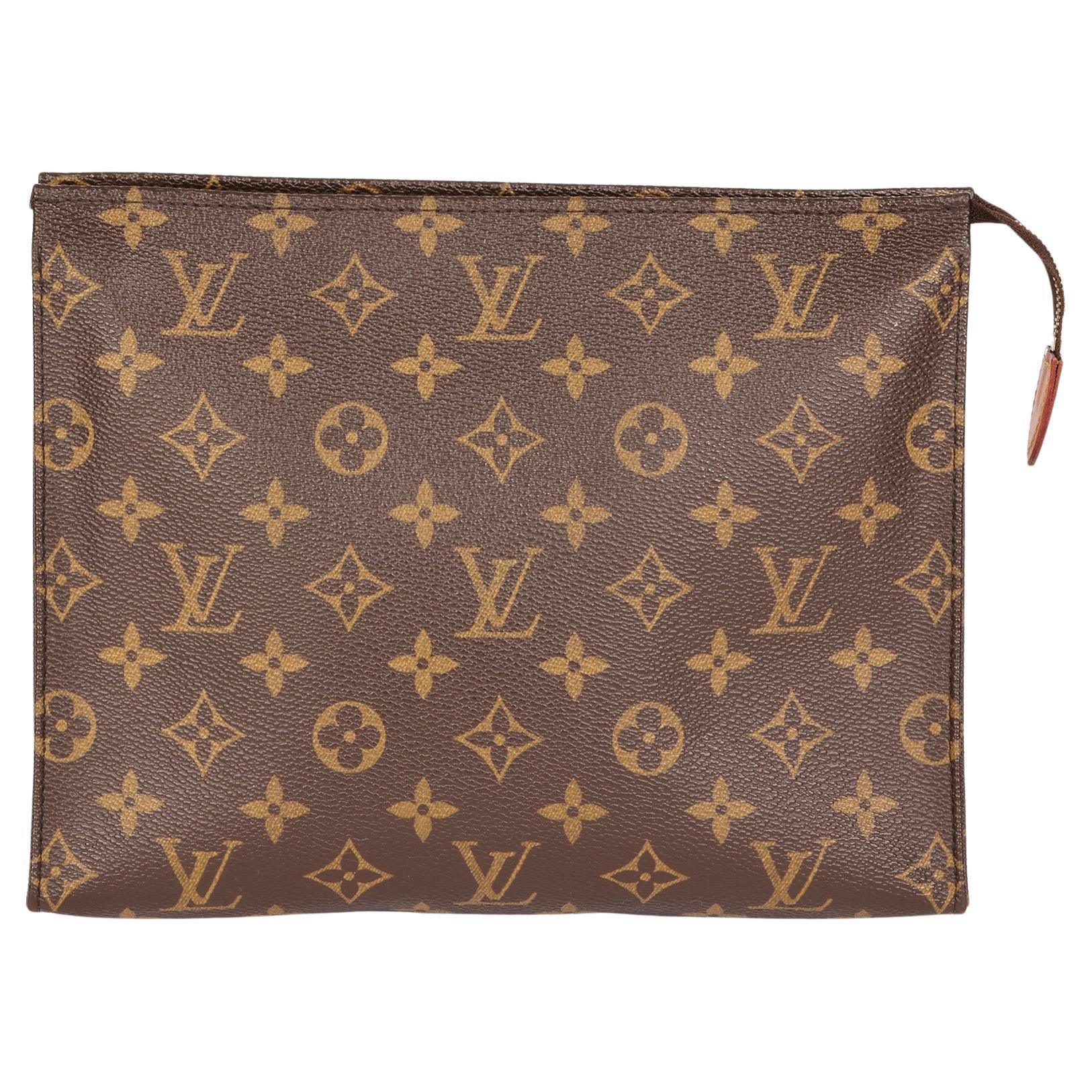 Louis Vuitton BROWN MONOGRAM COATED CANVAS TOILETRY POUCH 26