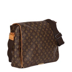 LOUIS VUITTON Brown Monogram Coated Canvas & Vachetta Leather Abbesses
