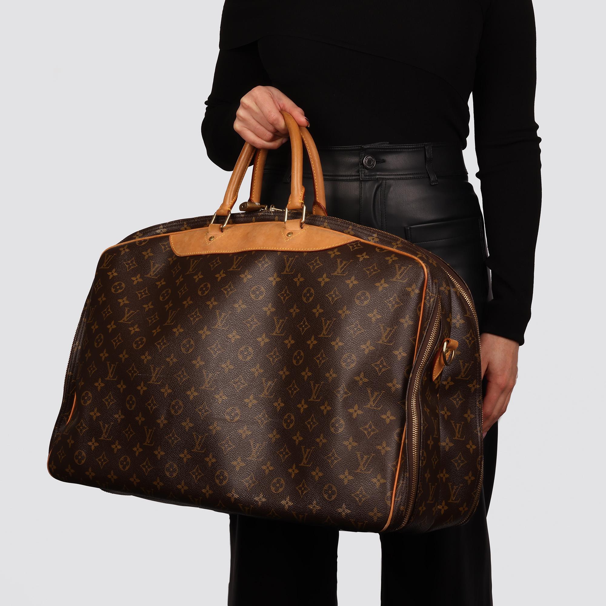 LOUIS VUITTON Brown Monogram Coated Canvas & Vachetta Leather Alize 48 Hours 4