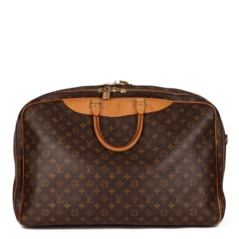 LOUIS VUITTON Brown Monogram Coated Canvas and Vachetta Leather Alize 48  Hours at 1stDibs
