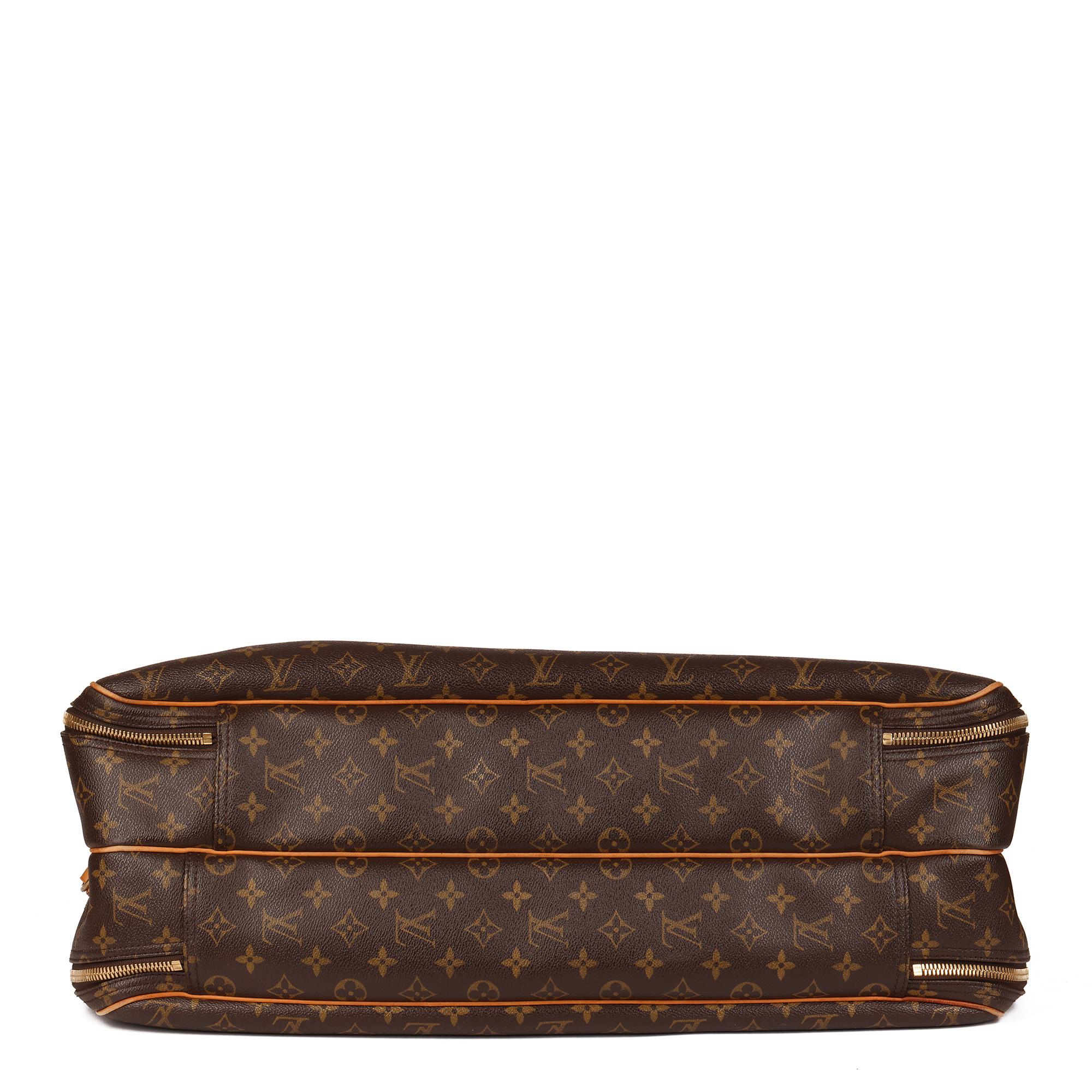 Women's or Men's LOUIS VUITTON Brown Monogram Coated Canvas & Vachetta Leather Alize 48 Hours