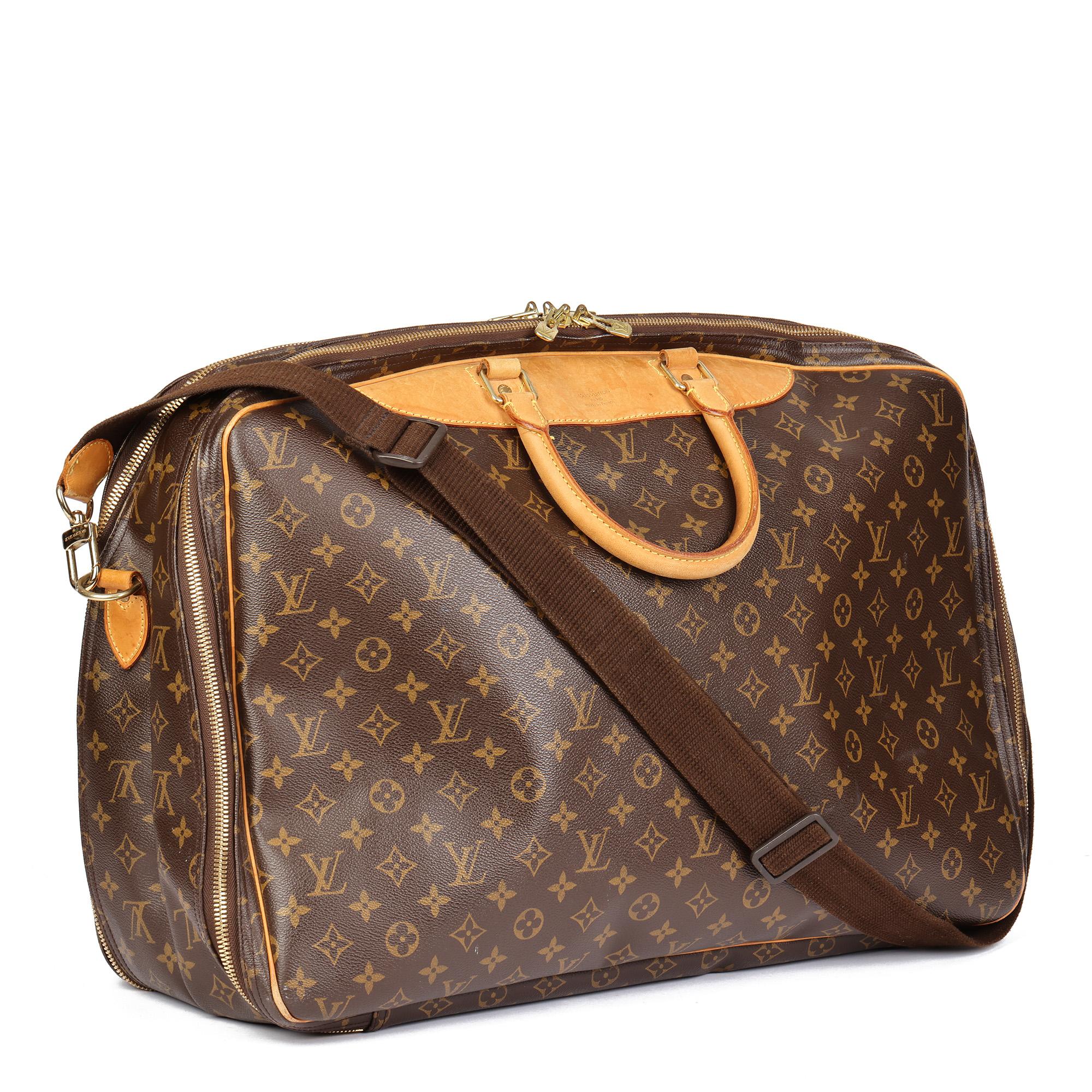 LOUIS VUITTON
Brown Monogram Coated Canvas & Vachetta Leather Alize 55

Xupes Reference: CB706
Serial Number: MB2097
Age (Circa): 2007
Authenticity Details: Date Stamp (Made in France)
Gender: Ladies
Type: Travel

Colour: Brown
Hardware: Golden