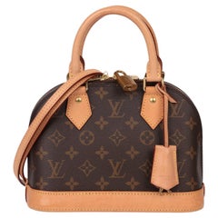 Louis Vuitton Brown Monogram Coated Canvas & Vachetta Leather Alma BB